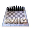 Nagy sakkfigura készlet a Sakkpalota sakkszőnyegen