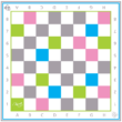 Kép 2/6 - Sakkpalota sakkszőnyeg - színes mezők
